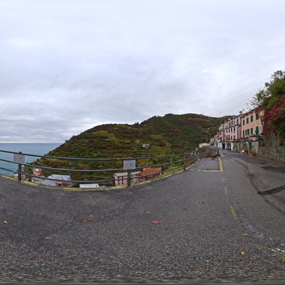 Cloudy Cliffside Road HDRI