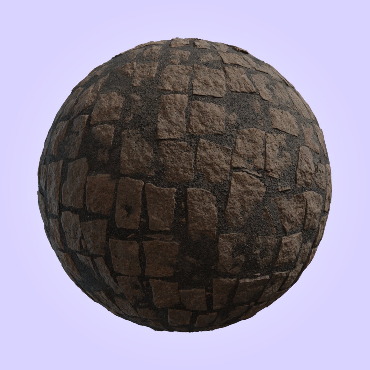 Cobblestone Embedded Asphalt Material