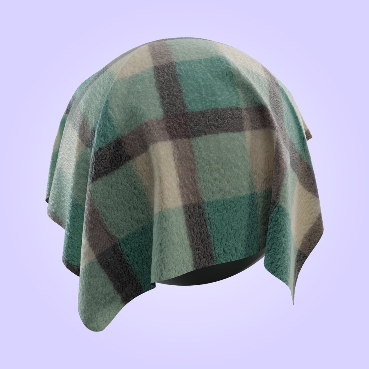Curly Teddy Checkered Material