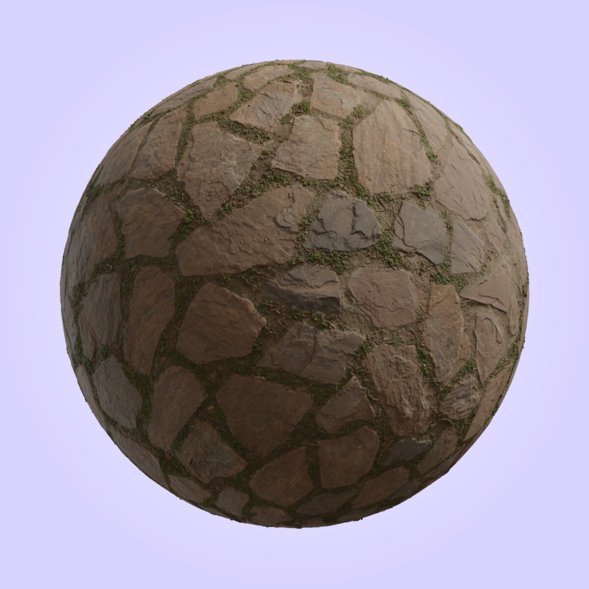 Grassy Cobblestone Material