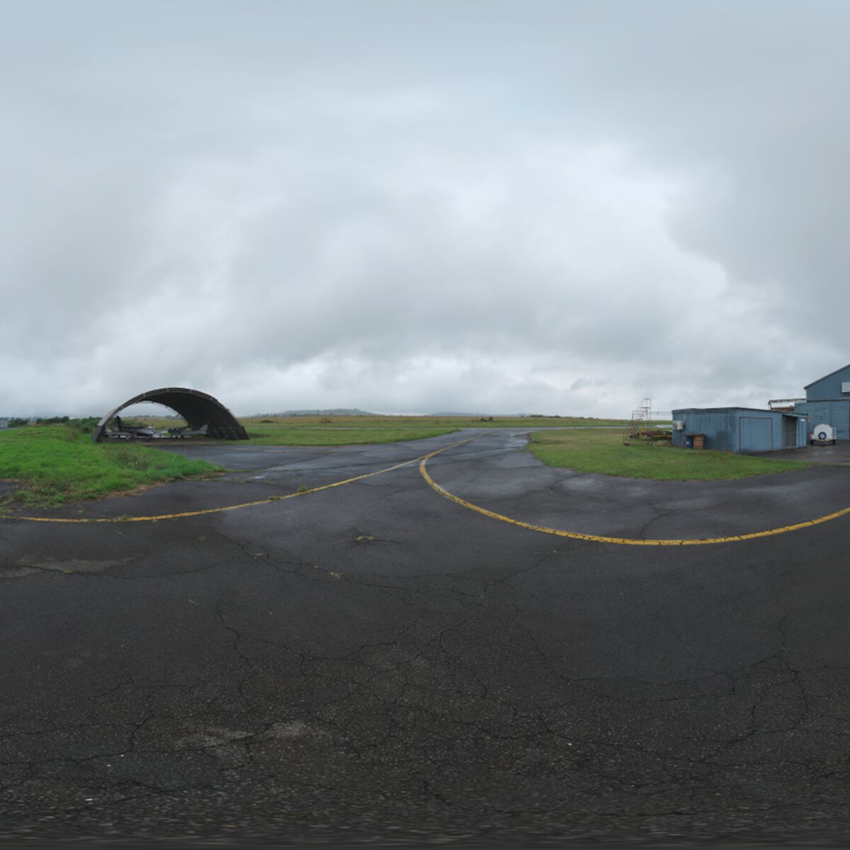 Hanger Exterior Cloudy HDRI