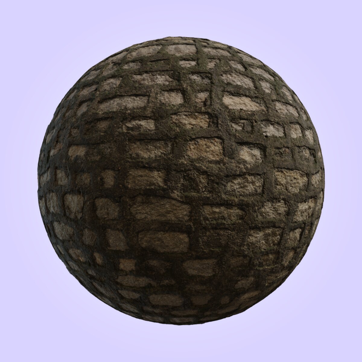 Mossy Stone Wall Material