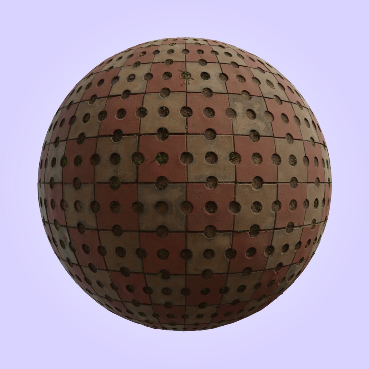 Patterned Concrete Pavers 02 Material