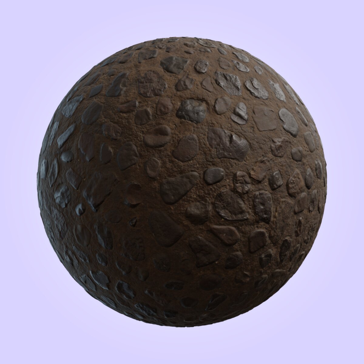 Rock Embedded Floor Material