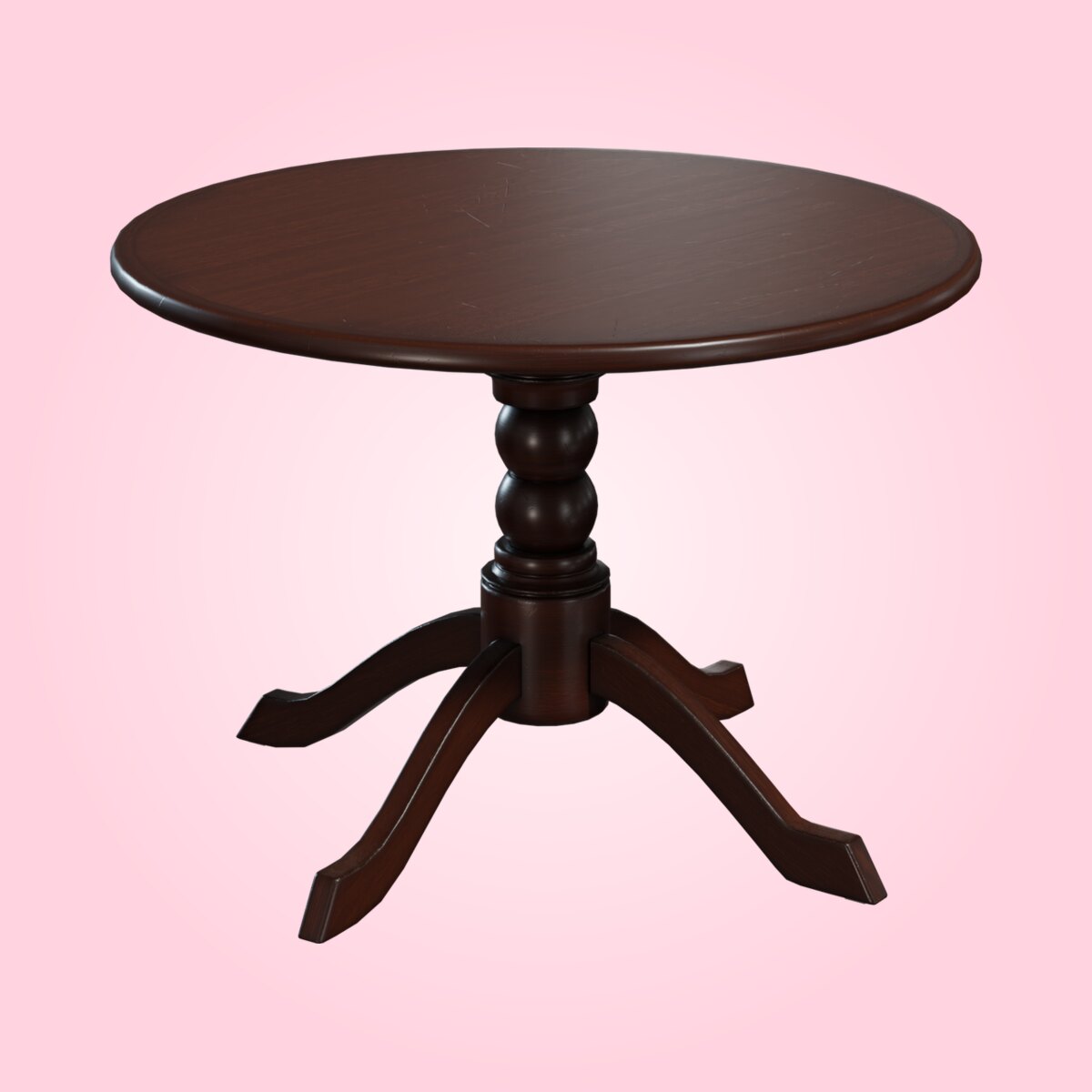 Round Wooden Table 01
