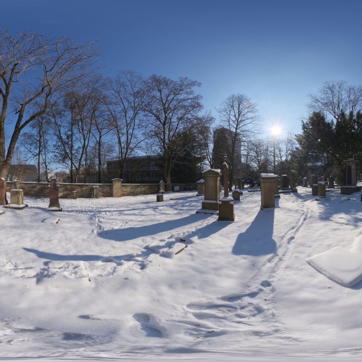 Snowy Cemetery HDRI