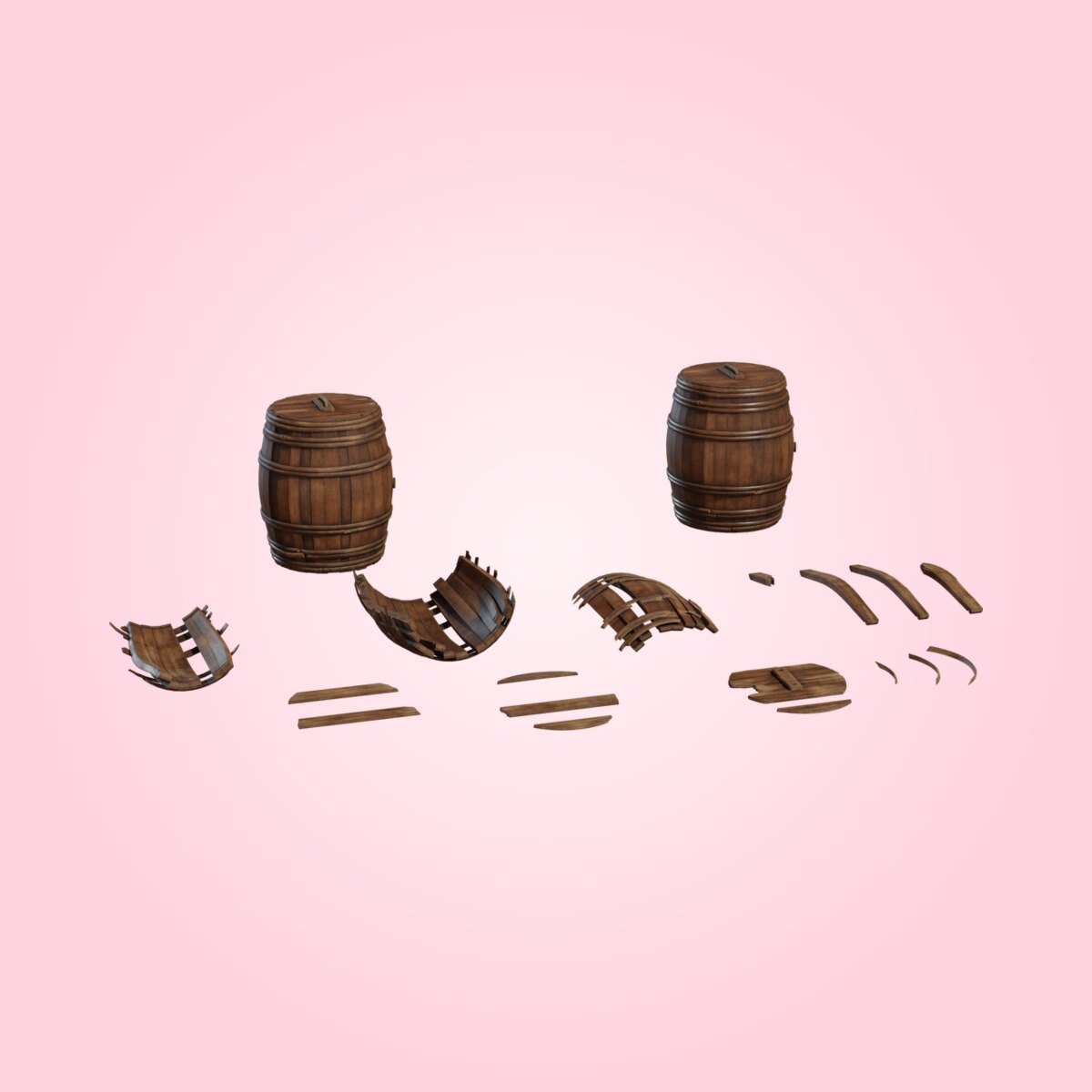 Wooden Barrels 01