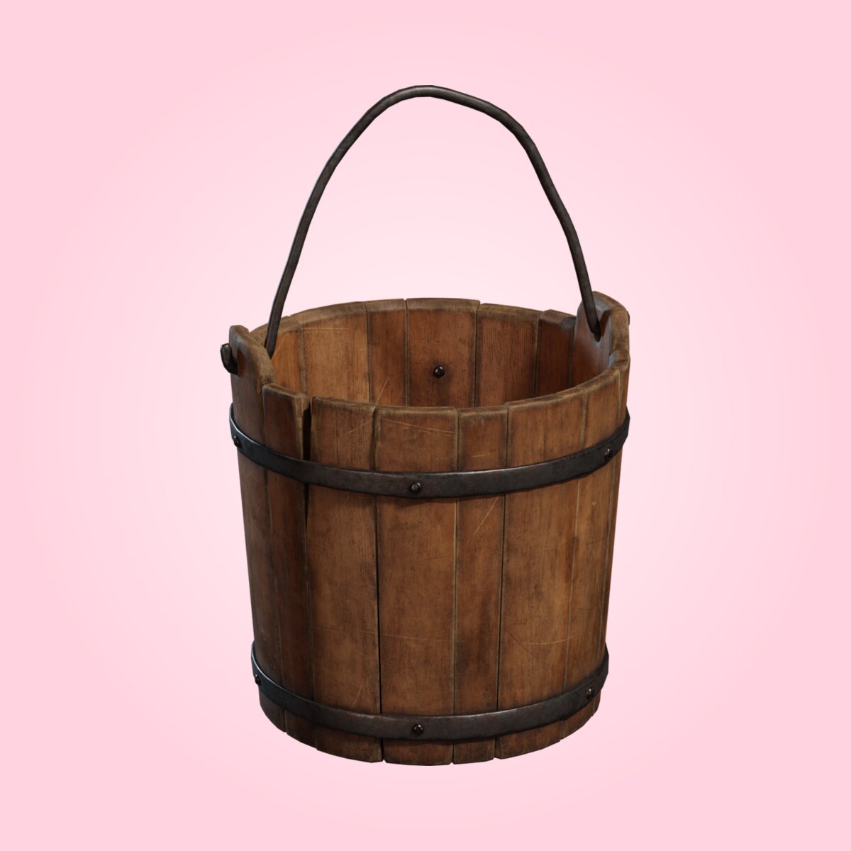 Wooden Bucket 01